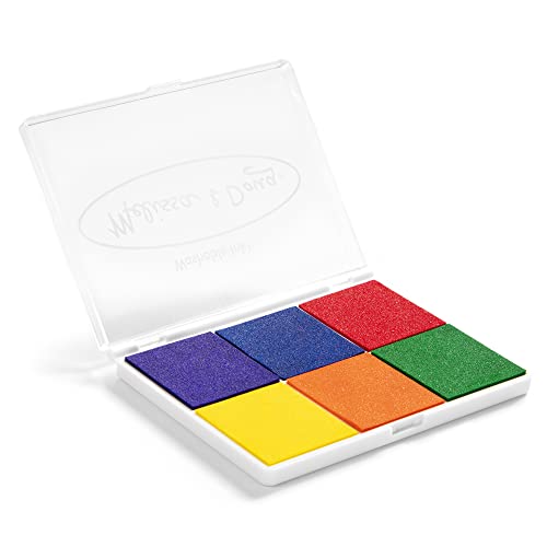Melissa & Doug Rainbow Stamp Pad 6 Washable Inks Stamp Pads For