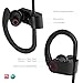 Bluetooth Headphones, Wireless Sports Earphones Waterproof HD Stereo Sweat Proof Earbuds for Workout 8 Hour Battery Noise Cancelling CVC 6.0 Headsets and Soft Security Hooks
