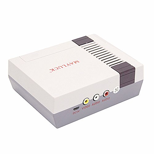 MAYLUCK Mini Video Game Consoles Classic Game System Family Computer Double Controller With Built in 600 Games PAL & NTSC