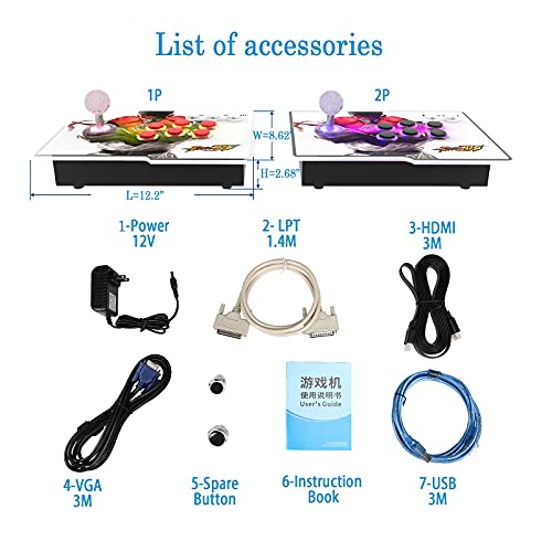 Jueapu 8706 Games in 1 3D Pandora Box Arcade Game Console,Install 8706