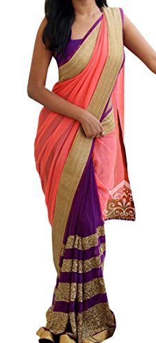 Pakistani Wedding Designer Saree Indian Ethnic Party Wear Sari Bollywood Saree - Image 4