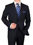 Gino Valentino Men's 2 Piece 3 Button Jacket Flat Front Pants Stripe Suit