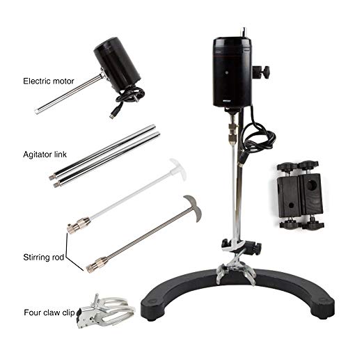 Wellish Electric Overhead Stirrer Lab Mixer Blender with Stir Bar Costant Speed 0-3000RMP 120W Digital Magnetic Mixer for Lab Industry Processing Range 50-250L