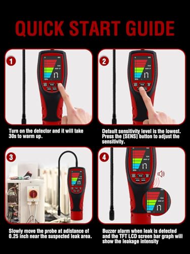 ALD-200 PRO Heated Pump Refrigerant Leak Detector for Heat Pumps, HVAC with UV LED, Freon Sniffer, Halogen Gas Leak Detector for R32 R454B R410A R22 R1234YF R600a