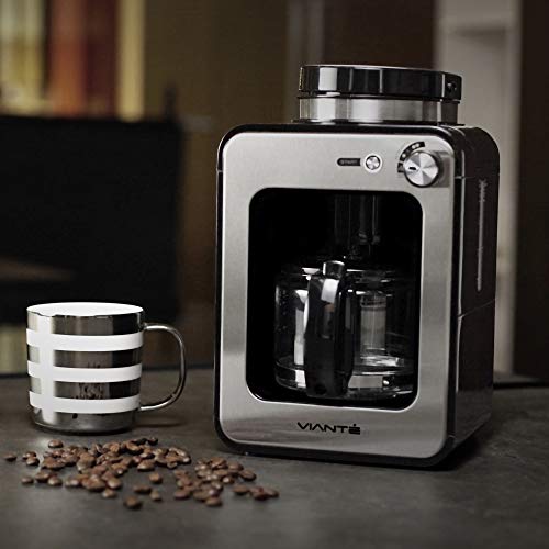 Viante Mini Grind and Brew Coffee Maker with built in Coffee Grinder