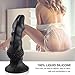 Liquid Silicone Dildo with Suction Cup for Hands-free Play,UTIMI Realistic Snake Head Dong Animal Dildo Black,1 Water-Based Lube,7.1 Inch