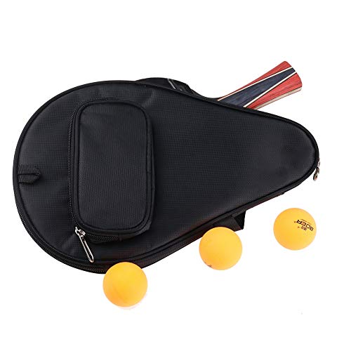 Coherny Portable Table Tennis Racket Bag Waterproof Table Tennis Racket Cover Paddle PingPong Paddle Pouch with Ball Case - Thumbnail 7