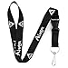 Vinylcation Deathly Hallows Lanyard Keychain and ID Holder with Detachable, Breakaway Buckle for Keys or Badge – Durable Black Polyester – Novelty Necklace