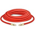 Tig Power Cable 12 1/2' Super Flex Red for #17 & #9 series Tig torches 3/8" -24RH cable connectors w/denim sleeve power cable protector
