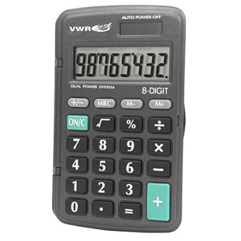 Vwr 15551 118 Big Digit Solar Powered Calculator 635 Mm