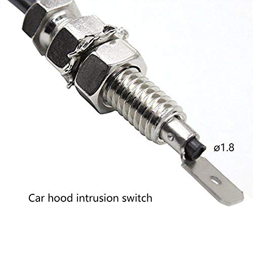 Winnerbe 2Pcs Adjustable Car Truck Bonnet Alarm Light Hood Door Pin Switch 69mm Universal - Thumbnail 5