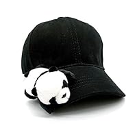 Yummy Bun Cute Panda Baseball Cap for Women Men/Unisex Outdoor Adventure Travel Cotton Hat (Suitable for Adults) Black