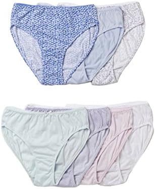 JAJU Women's Organic Flower Cotton Panties Underwear Pack Of 7 L.Purple (Medium)