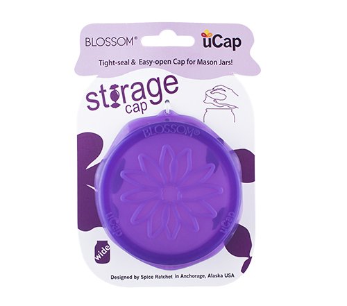 Click Here to See More Images Mason and Canning Jar uCap Purple Silicone Storage Cap for Standard or Wide Mouth, 4