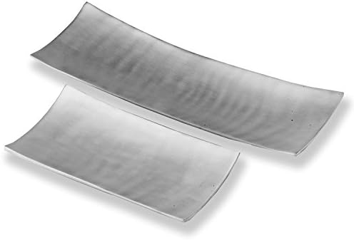 Modern Day Accents Larga Decorative Tray, Satin, Set of 2