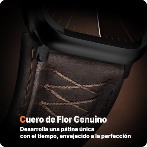 Fullmosa Leather Strap Compatible with Apple Watch Ultra 3/2/1 49mm 46mm 45mm 44mm 42mm Men, Top Grain Leather Replacement Strap for iWatch Series 11 10 9 8 7 6 5 4 3 2 1 and SE 3 2 1