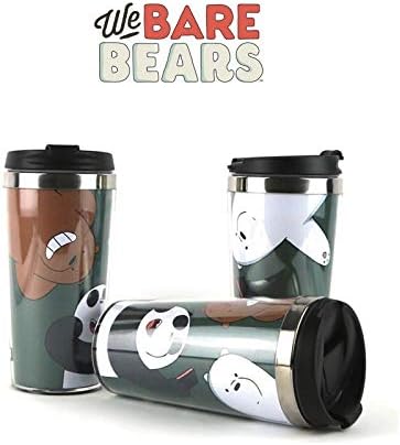 Amazon Com Cartoon Network We Bare Bears 16oz Coffee Tea Stainless Mug Tumbler 1pc Green Kitchen Dining
