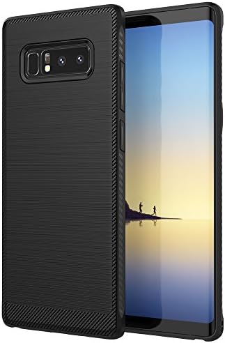 Note 8 Case, Galaxy Note 8 Case, OTOLIN Brushed Metal Carbon Fiber TPU Impact Shock-Absorbent Case for Samsung Galaxy Note 8 (2017) - Black