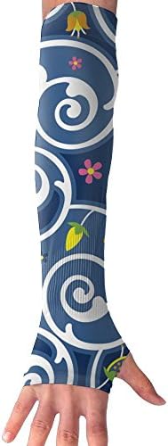 Flower Field Women Super Long Fingerless UV Protection Cooling Arm Sleeves Sun Sleeves For Football