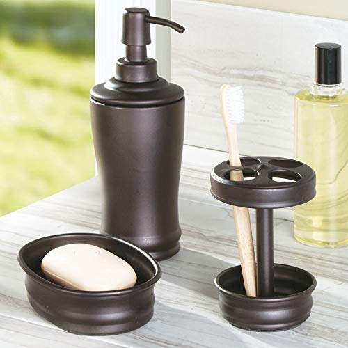 image for iDesign Olivia Countertop Bar Soap Dish, Metal Soap Holder for Bathroo