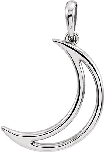 FB Jewels Continuum 925 Sterling Silver Crescent Moon Pendant