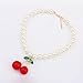 Sannnysis Mini Cherry pearl necklace collarbone chain Jewelry