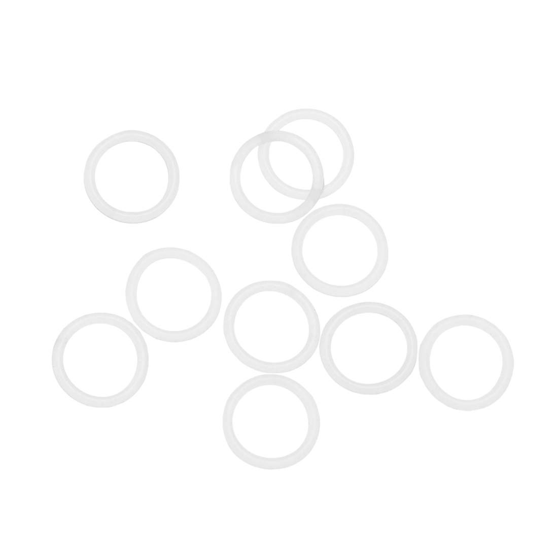 Sourcingmap Silicone O-Rings, 13mm OD 10mm ID 1.5mm Width VMQ Seal Gasket for Compressor Valves Pipe Repair, White, Pack of 10