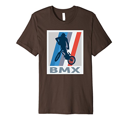 Mens Vintage and Retro Style American USA BMX Rider Shirt XL Brown