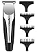 Beard Hair Trimmer, Ciwellu Body Grooming Hair Clippers Kit Rechargeable Hair Cut Trimmer T-Blade Cordless Hair Cutting Clipper For Men and Women With 3 Trimmer Guide Combs, 2 Modes USB Port, Silver