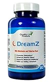 DreamZ Natural Herbal Sleep Aid Supplement. Non-Habit Forming. Promotes Deep Sleep. Helps with Insomina, Tinnitus and Sleep Disorders. Melatonin, Valerian, Chamomile - 90 Day Supply
