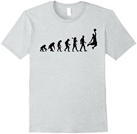 Mens BORN TO BALL - Evolution of Basketball Funny Tee Shirt Large Heather Grey