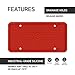 Rightcar Solutions Silicone License Plate Frames | The Original Premium Grade Silicone Car Plate Frame | Rust Proof, Rattle Proof, Weather Proof License Plate Holder (Red)