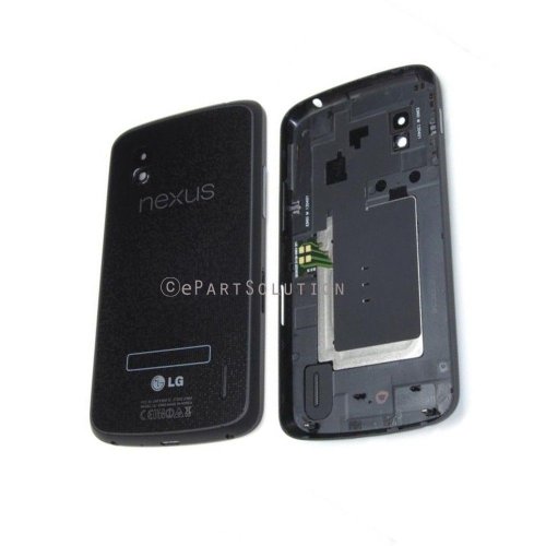 ePartSolution-OEM LG Google Nexus 4 E960 Original Battery Door Back Cover + NFC Antenna Black Replacement Part USA Seller