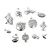 JIALEEY 40 PCS Sports Equipment Charms Mixed Cheerleader Girl Dance School Sports Spirit Gymnastics Pendants DIY for Jewelry Making and Crafting