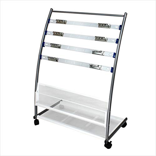 DONGYUER Magazine Rack Newspaper Stand Data Propaganda Book Shelf Office Bank Hall Ad Information Landing Shelf,A