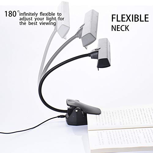 Kanzd Flexible USB Clip-On Music Piano LED Light Reading Study Book Lamp (A)