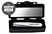 Classic Necessity Eyebrow Tweezers White/Black Set - Slanted and Pointed Eyebrow Tweezers with Compact Mirror Magnifying Case