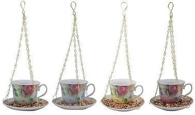 Amazon Com Esschert Design Fb280 Hanging Teacup Feeder In Gift