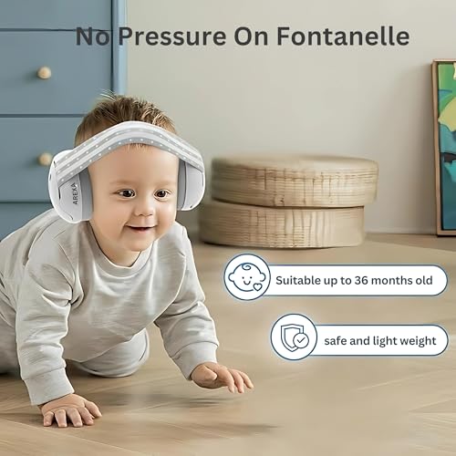 AREXA Noise Cancelling Headphones for Newborns, Infants & Toddlers (0-36 Months) - Hearing Protection for Sleeping, Travel, Concerts, Fireworks & Loud Noise Environments