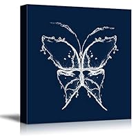 Canvas Wall Art Dynamic Water Splash Butterfly Canvas Prints Home Artwork Decoration for Living Room,Bedroom - 12x12 inches