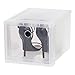 IRIS USA, Inc. 589023 Pull Down Front Access Shoe Box, 4 Pack, High, Clear, 6 Piece