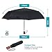 Umbrella Automatic Open Close Black - Teflon Coat Rain Unbrella Fits In Backpack by Trip Pardner