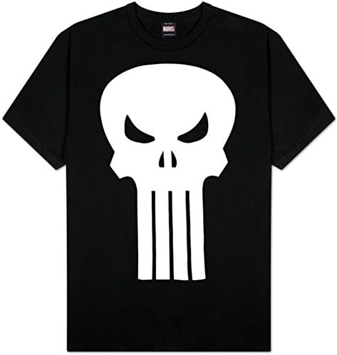 MARVEL COMICS PUNISHER "PLAIN JANE ICON" Black Licensed Tee, Adult M