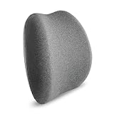 Veken Lumbar Pillow for Office Chair Car Seat, Memory Foam Ergonomic Support Cushion with Concave Design for Lower Back Pain Relief, Two Ply Covers
