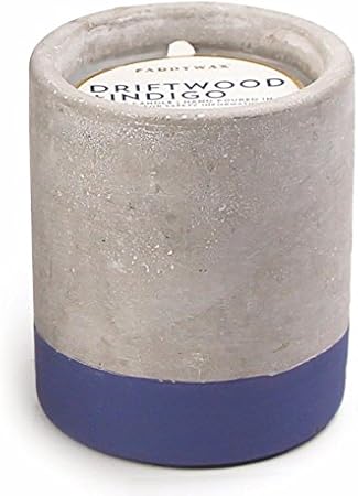 paddywax driftwood candle concrete indigo soy wax pot urban colour