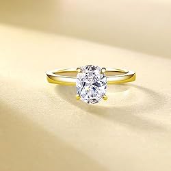 AONED Engagement Rings For Women Fake Diamond Ring