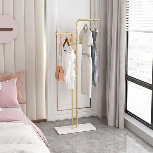 Beauenty Freestanding Metal Coat Rack,Durable Stable Independent Hallstand,Standing Coat Rack with Heavy Base,Metal Clothes Tree With Hooks Suitable For Hanging Clothes,Hats,Bags In Modern Households