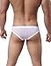 Ekouaer Men Briefs Underwear Ice Silk Wide Waistband Triangle Bikini Briefs 3 Pack