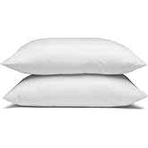 Envirosleep Dream Surrender Medium Support Pillows - Hypoallergenic Polyester Filled Cotton Shell Pillow Set, Standard Size 2 Pillow Set for Hotel or Home Use, by Manchester Mills