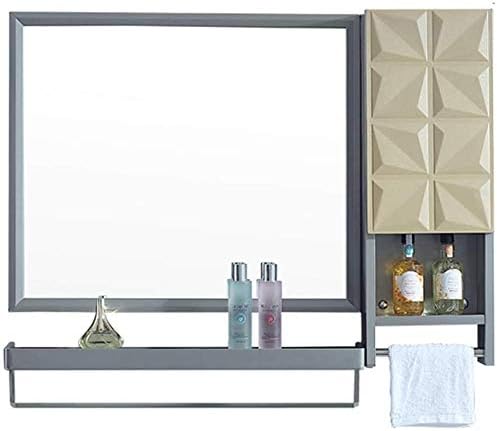 Amazon Com Lights Stainless Steel Bathroom Mirror Cabinet Hanging Vanity Mirror Mirror Storage Unit Combination Bathroom Storage Locker With Towel Bar Small Size Large Capacity Home Kitchen